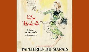 Publicité ancienne pour papier Velin