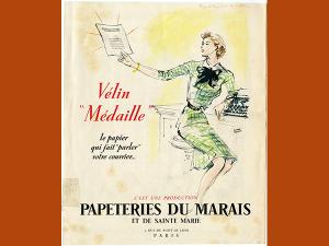 Publicité ancienne pour papier Velin