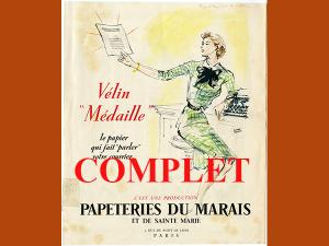Publicité ancienne pour papier Velin