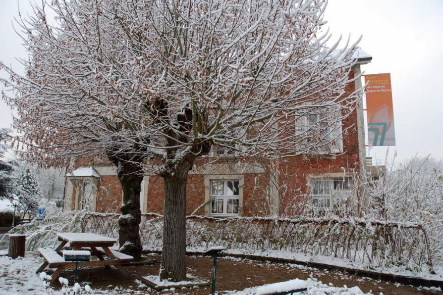 Le musée de la Seine-et-Marne sous la neige